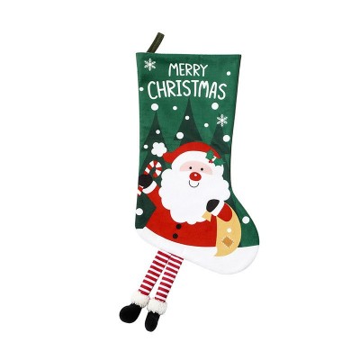 Large Christmas Stockings with 3D Legs, Cartoon Xmas Stockings for Tree Decor